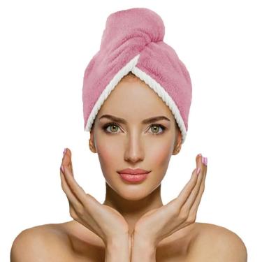 Imagem de Touca De Cabelo Dupla Face Power Sec - Laço Home Rosa