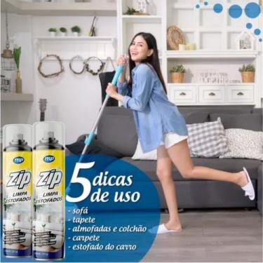 Imagem de Kit 2 Limpa Estofado Carpet Banco Teto Veículo Carro Removedor sujeira