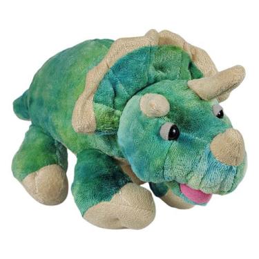 Imagem de Dinossauro De Pelúcia Triceratops Verde 35Cms - Fofy Toys