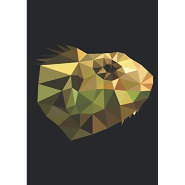 Imagem de Notizbuch A4 kariert mit Softcover Design: Chamäleon Echse Polygon Art Kunst Terrarium Geschenk: 120 karierte DIN A4 Seiten