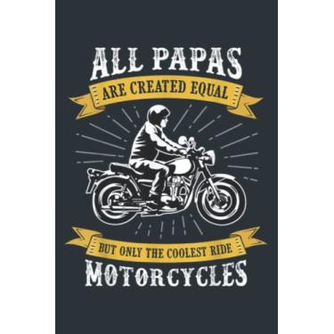 Imagem de Mens Cool Funny Motorcycle Biker Papa, Dad Quote: Study Notebook, 6 x 9 inches, 120 pages