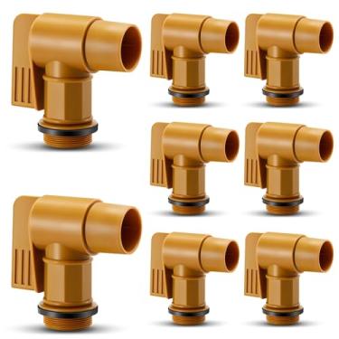 Imagem de Cinnvoice 8 peças de torneira de tambor de polietileno com junta EPDM torneira de barril macho de 5 cm substituição de torneira de tambor de polietileno para tambores de plástico ou aço de 30 e 55