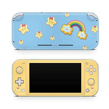 Imagem de Tacky Design Película de decalque arco-íris compatível com Nintendo Switch Lite Skin Wrap, cor azul para Nintendo Switch Lite, decalque de vinil premium 3M.