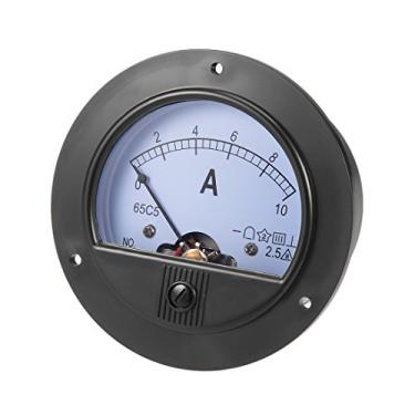 Imagem de Medidor de painel de corrente analógico 65C5-A da uxcell DC 10A Ammeter para medidor de teste de diâmetro Ampere Tester Gauge 1 peça