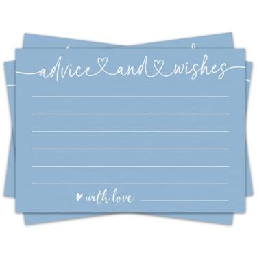 Imagem de Qoamp Cartões de conselhos e desejos, cartão minimalista de chá de panela de 10 x 15 cm, cartões de conselhos de casamento, ideias para lista de presentes de casamento, cartões de casamento para noiva