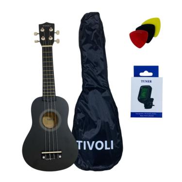 Imagem de Ukulele Soprano Kit com  Instrumento Capa Afinador Palhetas 