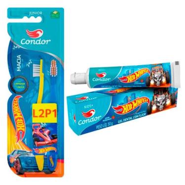 Imagem de Kit Escova Dente Infantil E Pasta Dente infantil 50g Barbie OU Hot Whe