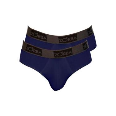 Imagem de Kit com 2 Cuecas Slip Zorba 716, Azul marinho, GG