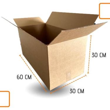 Imagem de Caixa de Papelão em Kraft Para mudanças e organização  60x30x30 Kit co