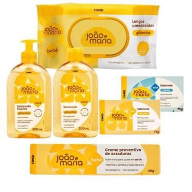 Imagem de Kit Enxoval Bebe João e Maria Sabonete Shampoo Pomada Lenço - CIMED