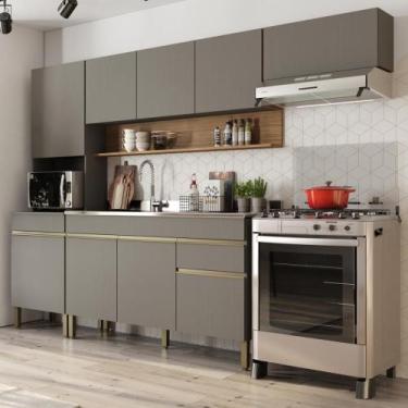 Imagem de Armário de Cozinha Completa 150 com Balcão para pia 9 Portas Line - Ki