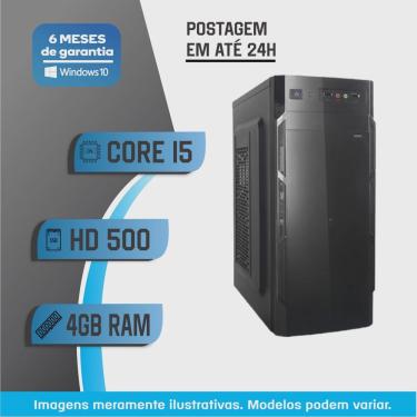 Imagem de Computador Desktop Pc Cpu Montado Star Intel Core i5 – 4gb Ram DDR3 Hd 500gb – Windows 10 Pró oem – Hdmi – Gravador de dvd – Teclado e Mouse Incluso!