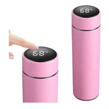 Imagem de Garrafa Térmica Inox Com Termômetro Digital Visor Led 500ml - altomex