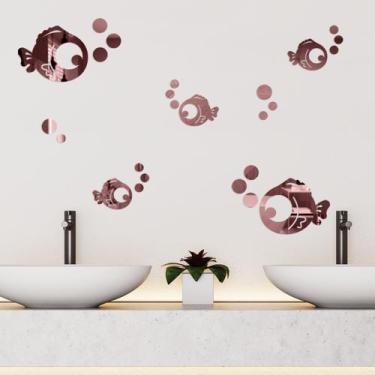 Imagem de Espelho Decorativo Peixinhos Rosé - Inove Papéis de Parede