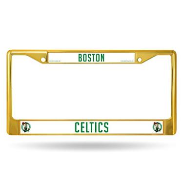 Imagem de Rico Industries Moldura de placa de carro cromada colorida NBA Boston Celtics, ouro