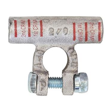 Imagem de Tectran Terminal de bateria 5014-2/0P (crimpável, terminais de bateria superior crimpável, laranja, calibre de cabo SAE de 2/0 polegada, tipo positivo, braçadeira de bandeira, pacote com 10)