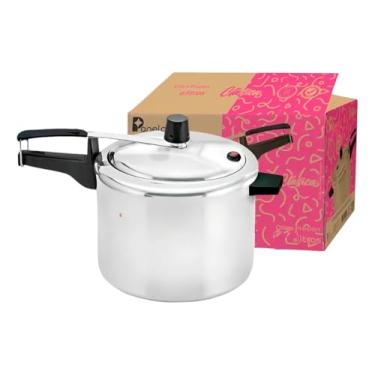 Imagem de Panela De Pressão 4,5L Alumínio Com Válvula De Segurança Ideal Para Cozinhar Alimentos