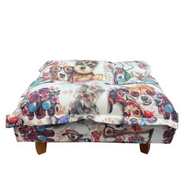 Imagem de Puff  Pet Cao Gato Retangular Decorativo - Canindé Tecidos