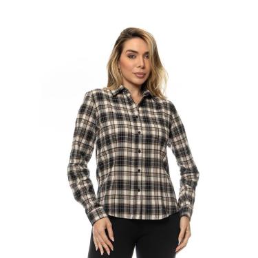 Imagem de Camisa Feminina Xadrez Flanelada Manga Longa Crocker - 50414-Feminino