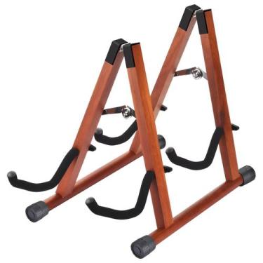 Imagem de Suporte de Guitarra DOMMI A-Frame de Madeira - Para Várias Guitarras