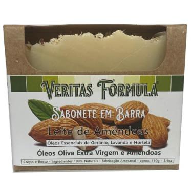 Imagem de Sabonete Artesanal de Leite de Amêndoas – Com Leite Vegetal Fresco, Óleos Nobres e Fragrância Natural de Baunilha – Hidratante, Suave e Cremoso – 110g