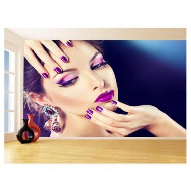 Imagem de Papel De Parede Salão De Beleza Maquiagem Make 3,5M Slb54 - Você Decor