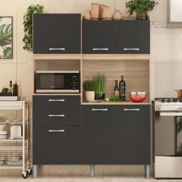 Imagem de Cozinha Completa 6 Portas Sam Avena Grafito - CASA H