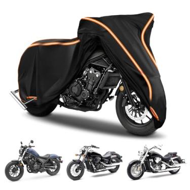 Imagem de Capa de motocicleta 420D para Rebel 250 300 500 1100 Shadow 600 750 1100 / Vtx 1300 1800 / Fury / VT750, capa de bicicleta ao ar livre à prova de vento resistente à prova d'água