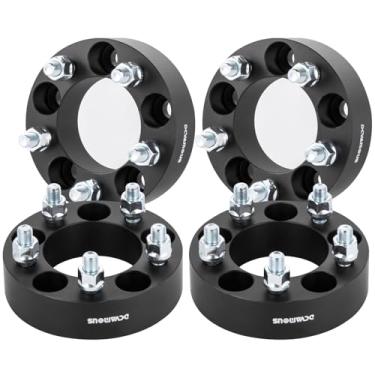 Imagem de DCVAMOUS Espaçadores de roda 4 peças pretos 5 x 4,5 5 x 114,3 cm 2 polegadas com pinos de 1/5.1 cm compatível com Jeep Ford-Lincoln Wrangler Liberty Comanche TJ YJ XJ KK ZJ MJ | Ranger Mus-tang Taurus