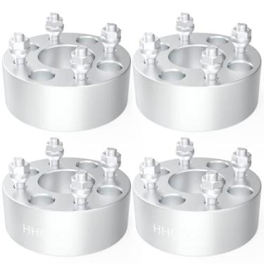 Imagem de HHCSOP Espaçadores de roda de carrinho de golfe 4x4 5.1 cm para EZ GO EZGO Club Car, 4 peças 4x101,6 mm ATV adaptadores de roda furo de cubo 62 mm com parafusos de 1/2 polegada