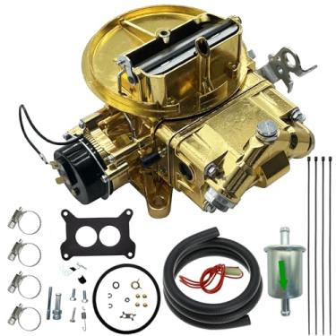 Imagem de Trucktok Substituição de carburador 0-80350 para 2300 2 cilindros 350 CFM afogador elétrico (dourado)