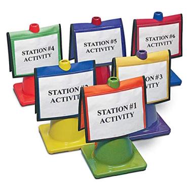 Imagem de Palos Sports Pastas de cone - Conjunto de 6 suportes de sinalização - Capa para quadro apagável a seco