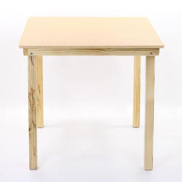 Imagem de Mesa de Jantar Cozinha Quadrada Madeira Moderna 4 Lugares 80cm - Beto 