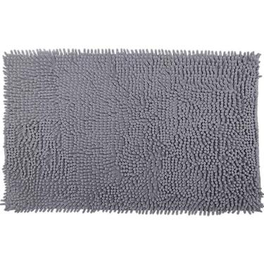 Imagem de Tapete Popcorn Antiderrapante 50x70cm Cinza