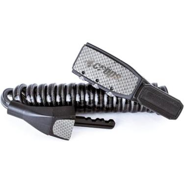 Imagem de CROPS K3-BIRO Cabo de bloqueio de bicicleta com fio duplo de 4 mm de carbono de 1,2 m, antifurto, combinação reinicializável de 3 dígitos com suporte de montagem sob o selim