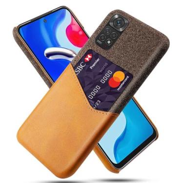 Imagem de Capa para Xiaomi Redmi Note 11 PRO 4G,Tela e tampa de couro PU,Antideslizante,360°cobertura completa à prova de choque com 1 slot de cartão atrás,Prevenção de queda-Brown