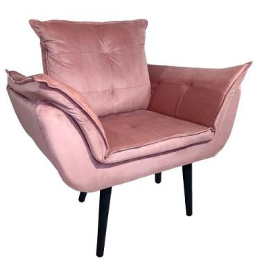 Imagem de Poltrona Opala Robust Sued Premium Rosê - Sua Casa Decor