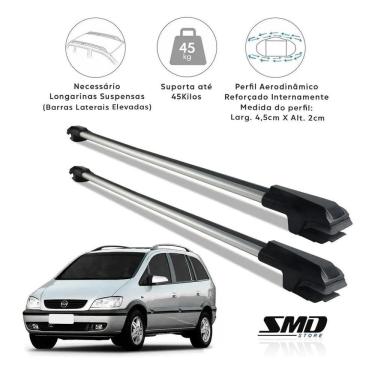 Imagem de Rack Travessa Teto Prata Aluminio Gm Zafira 1998 A 2012