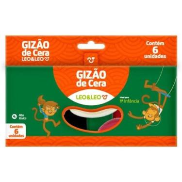 Imagem de Gizao De Cera Meu Primeiro Giz 6 Cores Leoeleo - LEO&LEO