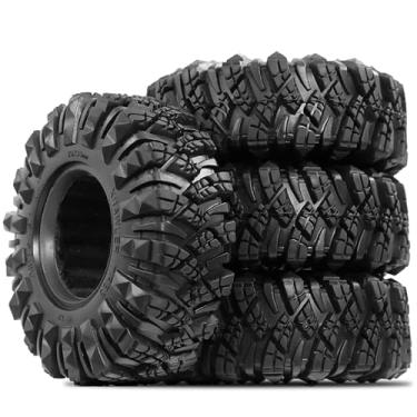 Imagem de STMU Negative Offset 10.4mm 1.9 Beadlock Wheel Rims Aluminum and 1.9 RC Crawler Tires 4.33 Inch Height OD Foam Inserts for Traxxas TRX4 Axial SCX10 SCX10 II III RBX10 Redcat Gen 8 (1.9)