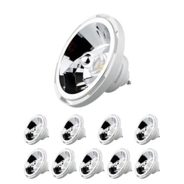 Imagem de Kit 10 Lâmpada Led Gu10 Ar111 12w Luz Branca Neutra Bivolt