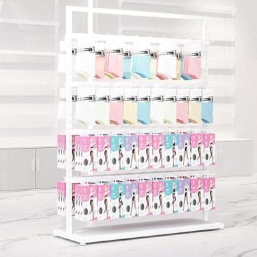 Imagem de Expositores De Roupas íntimas, Prateleiras Comerciais Para Lojas De Roupas Independentes Com Cachecóis, Prateleiras Comerciais Para Meias, Sutiã, Calcinhas, Lenços, White, 150x35x135CM