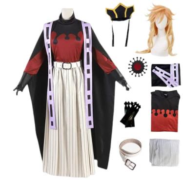 Imagem de Buyoem Cosplay Douma, Fantasia Traje De Kimono Anime, Halloween, Manto, Conjunto Completo Com Peruca (Peruca Xg)