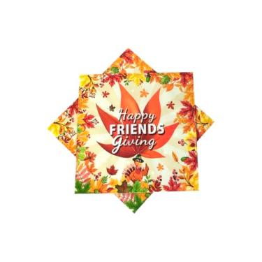 Imagem de Fall Happy Friendsgiving Party Supplies 40 peças descartáveis outono amizade conjunto de guardanapos abóbora girassol folhas de bordo guardanapos de papel para decorações de outono Ação de Graças 16,5