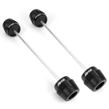 Imagem de MOWOK Adequado para Yamaha R9 YZF-R9 YZFR9 YZF r9 2024 2025 Acessórios de motocicleta deslizantes de quadro, eixo da roda dianteira, traseiro, forquilha, proteção contra colisão (preto)