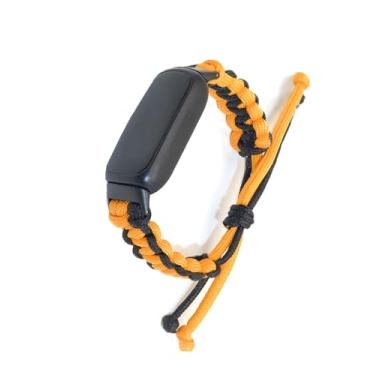 Imagem de FAVZCBVIN Pulseiras de substituição compatíveis com 3 pulseiras itbit Inspire para mulheres e homens, pulseira de corda trançada à mão, ajustável, respirável, pulseira de nylon macio de substituição