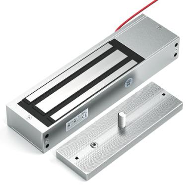Imagem de Fechadura magnética, trava magnética de 500 kg/1200 libras, fechaduras eletromagnéticas, sistema de fechaduras magnéticas, ímãs de porta de 12 V, sistema de controle de acesso a portas para portas