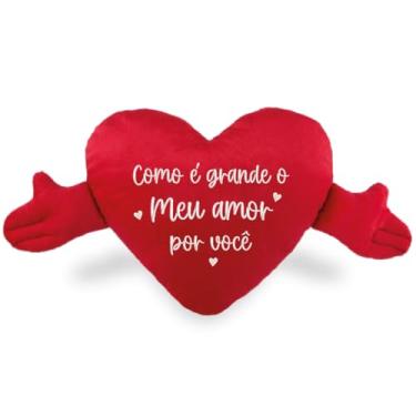 Imagem de Coração de Pelúcia 75cm Como é Grande Meu Amor Por Você