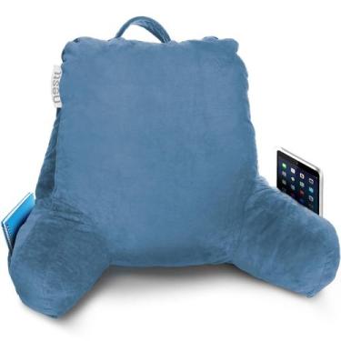 Imagem de Almofada de leitura Nestl Blue Heaven com bolsos, espuma viscoelástica