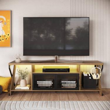 Imagem de Rack Gamer Com Led Estilo Industrial Mesa para Televisão Tv